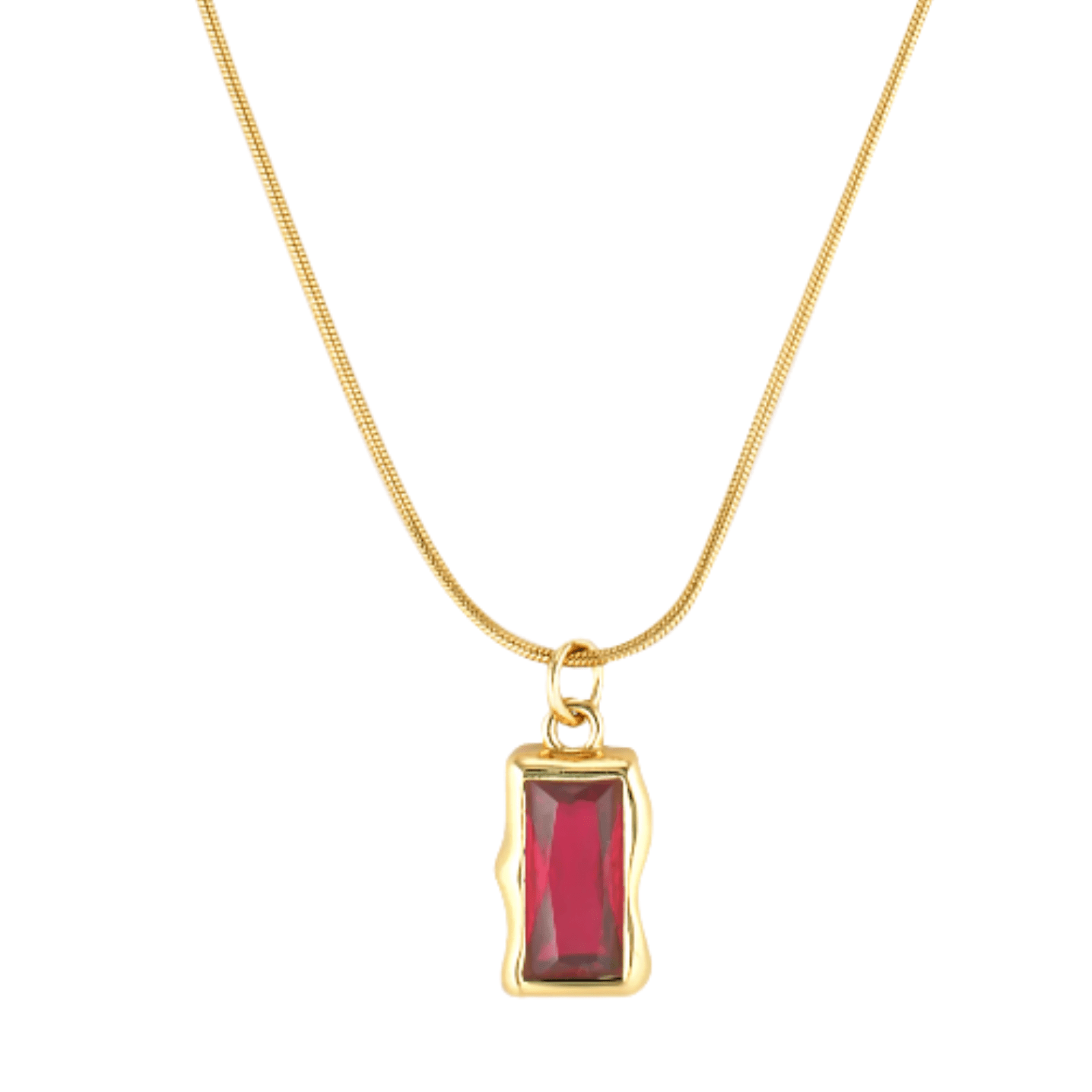 Red Birthstone Necklace