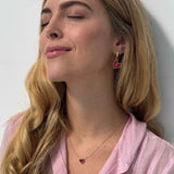Courtney in Mood necklace and Cupid heart earrings 