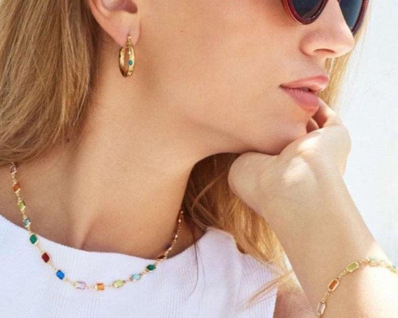 Full multicoloured jewellery set from Bixby