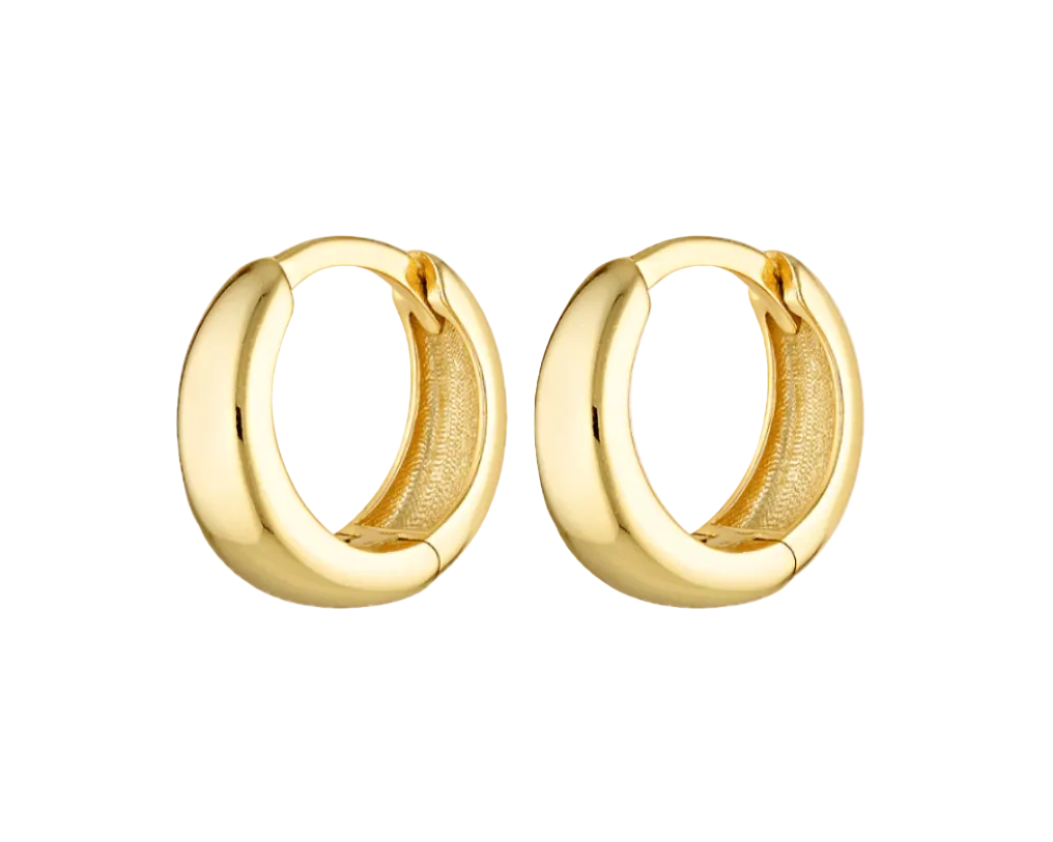 18k Gold filled hoop huggies 