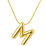 Balloon Letters on a necklace in gold