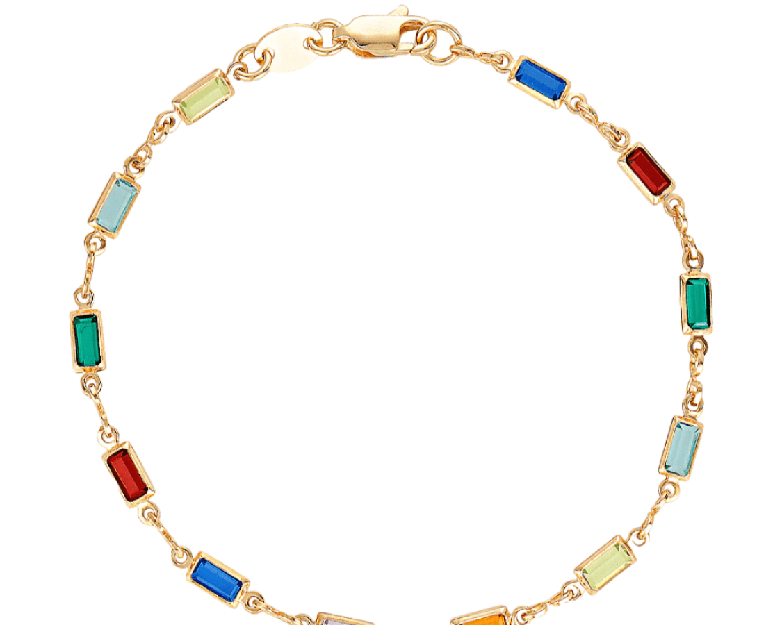 Dainty gold filled Rainbow Bracelet bracelet