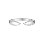 Silver ring on a white background
