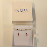 Jewelry set with necklace and earrings in a Bixby box