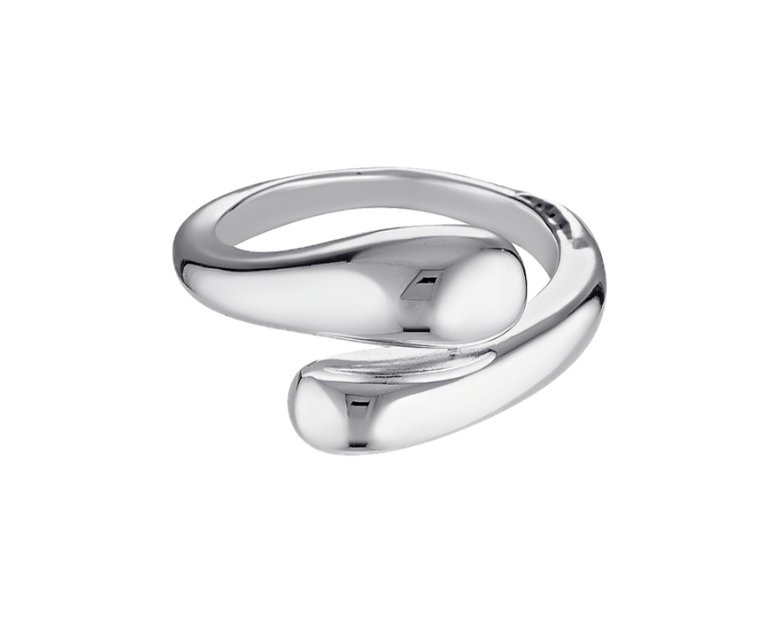 silver wrap around hug ring