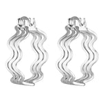 Alma Hoops in Sterling Silver 