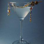 Rainbow gemstone necklace in gold 