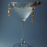 Rainbow gemstone necklace in gold 