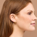 Baby Bubble 18k gold vermeil classic small huggies 