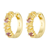 Solara Hoops - Amethyst and Citrine
