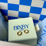 Bixby packaging showing the mini gold huggies  