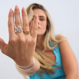 Silver F Off rings on models fingers in close up