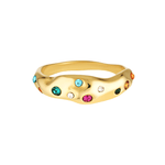Bright multicoloured gemstone Bixby Ring 