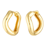 Statement wavy gold hoops 