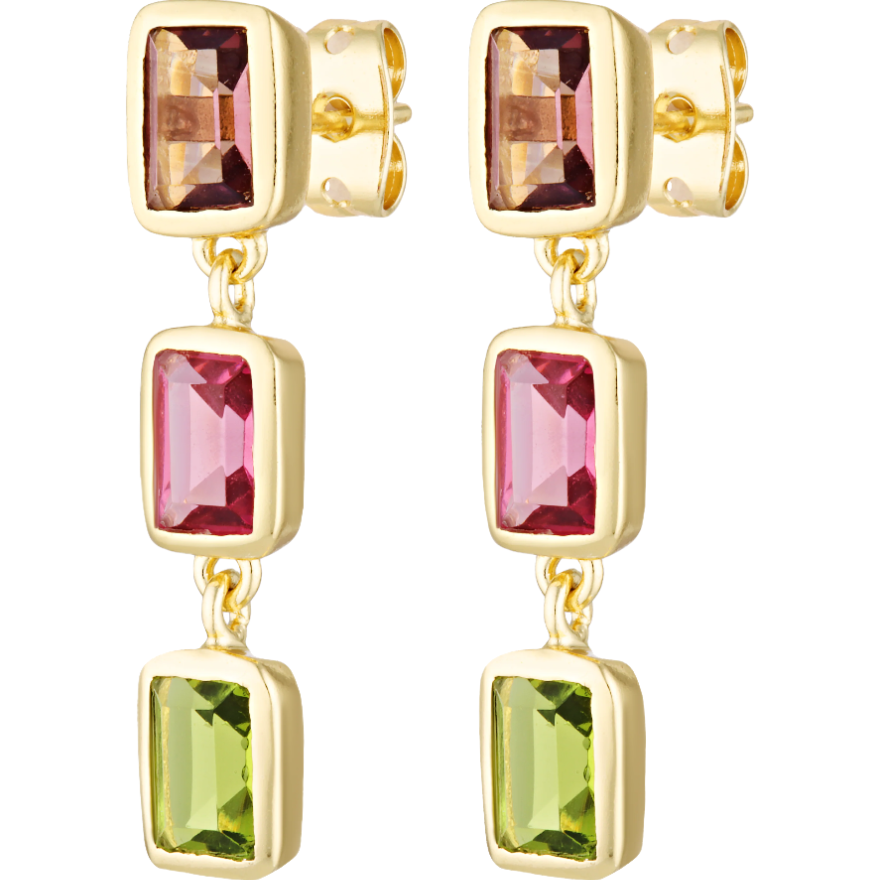 Stunning natural semi precious gemstone drop earrings 