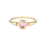 Pink Morganite simple gold ring