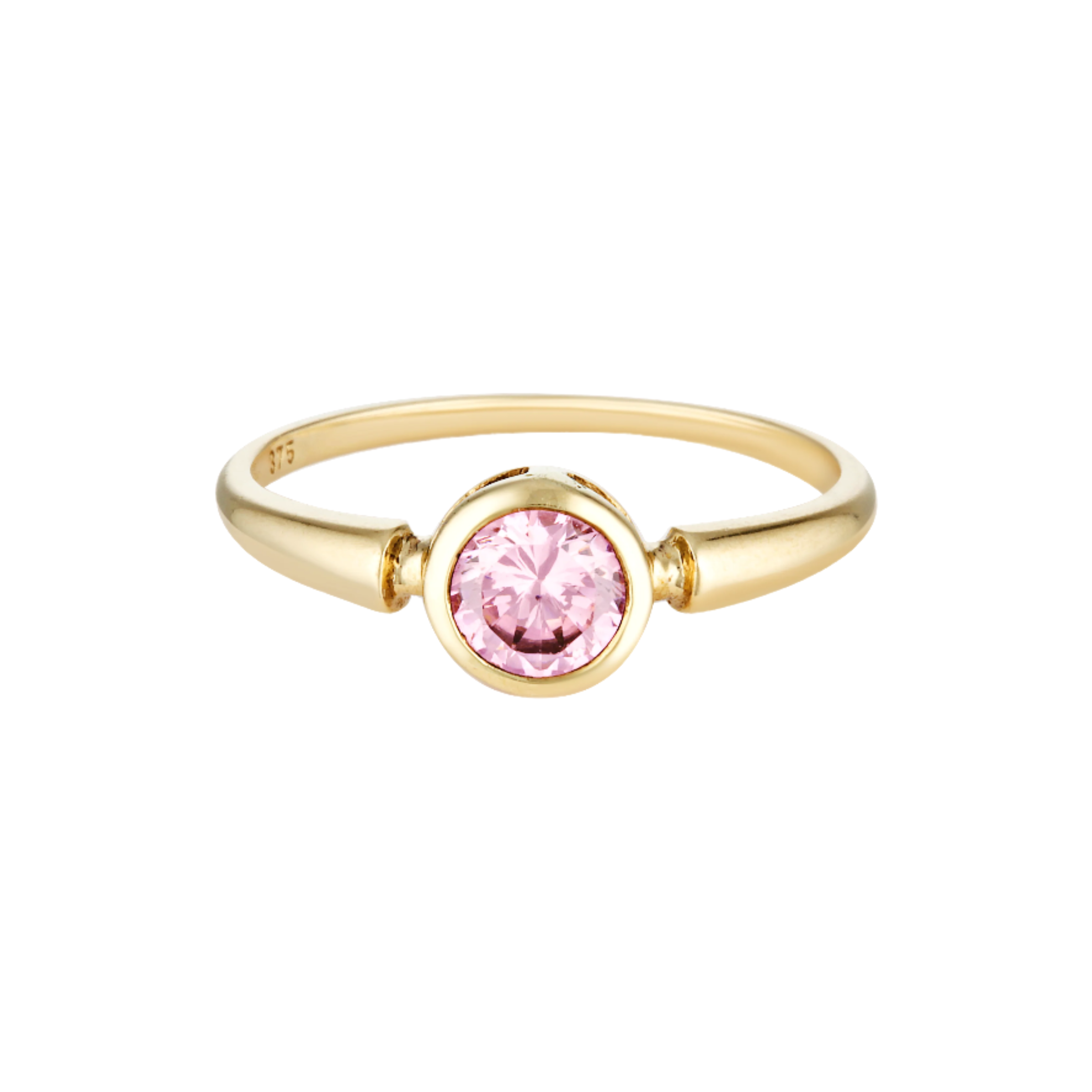 Pink Morganite simple gold ring
