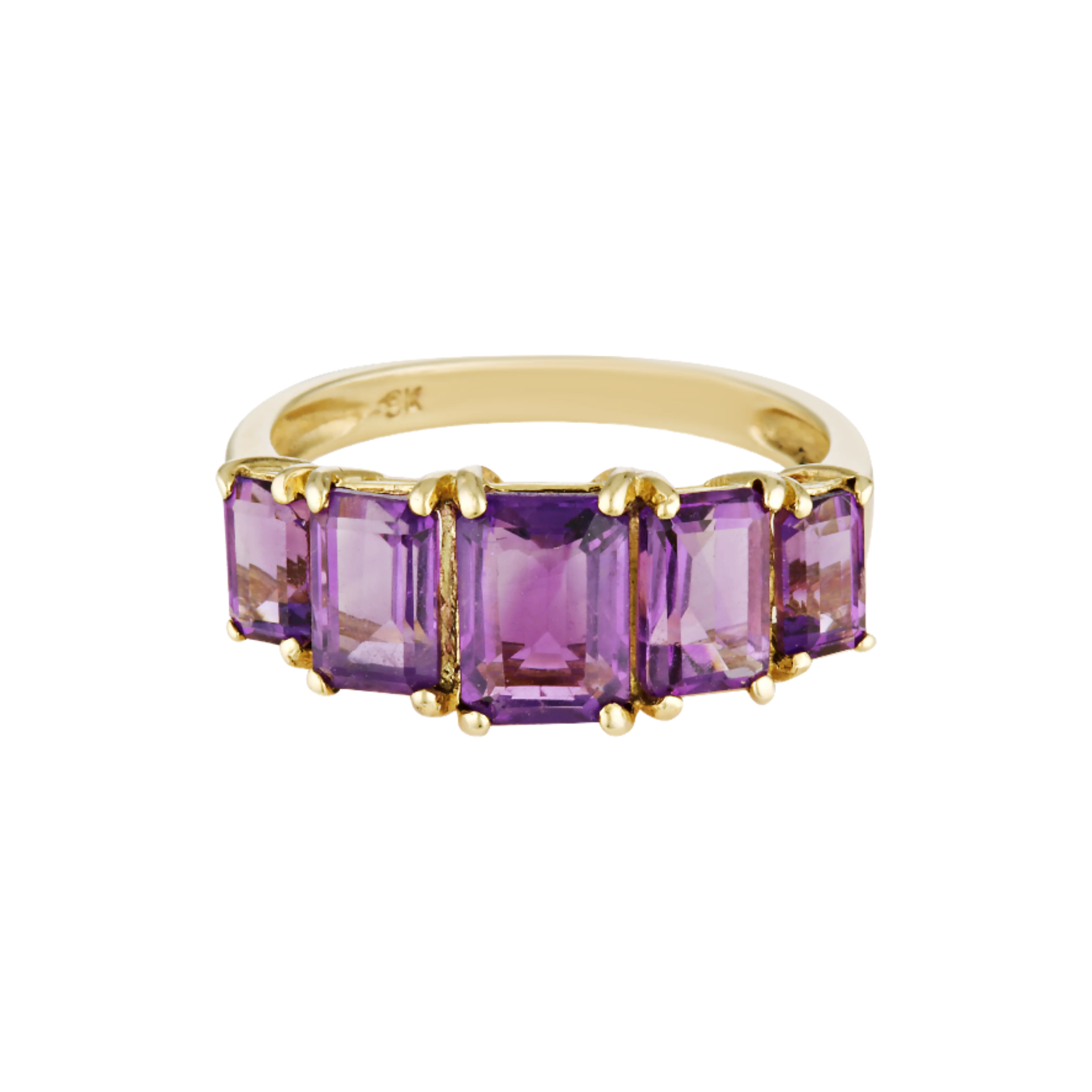 The beautiful Amethyst solid gold ring