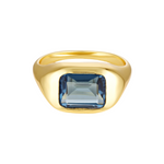 Topaz gemstone signet ring