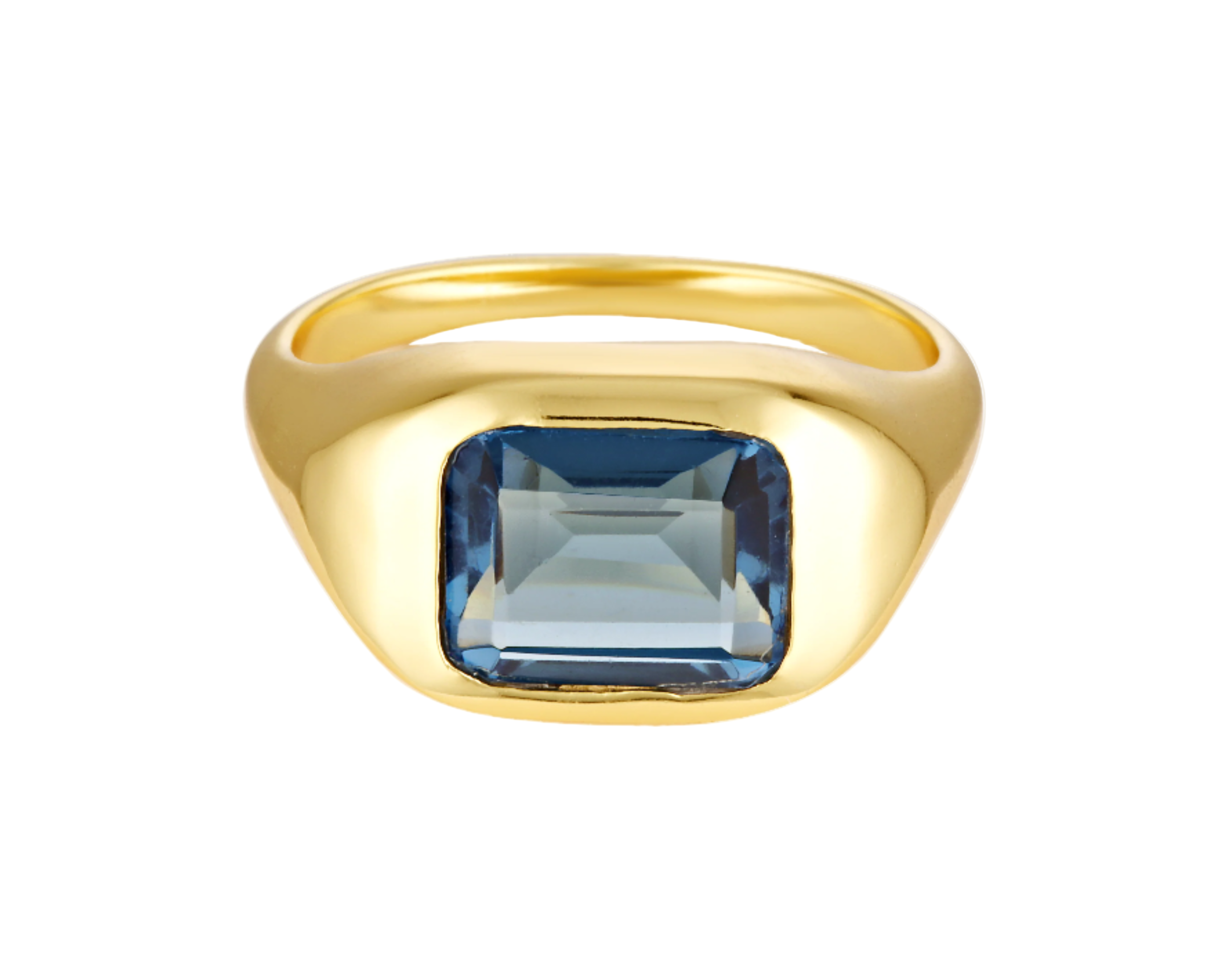 Topaz gemstone signet ring