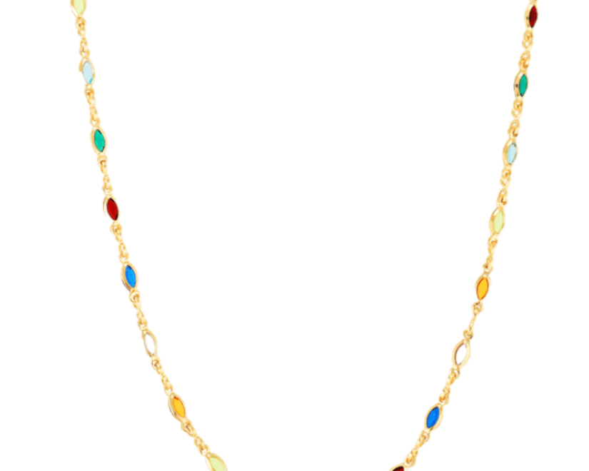 Unique dainty Confetti multicolour necklace 
