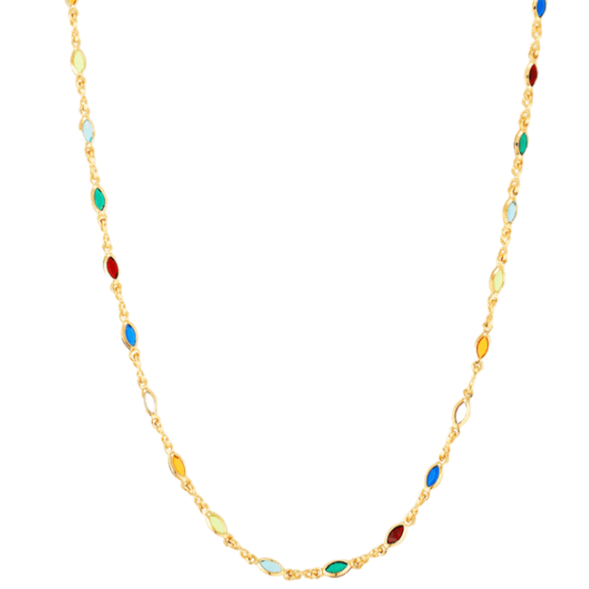 Unique dainty Confetti multicolour necklace 