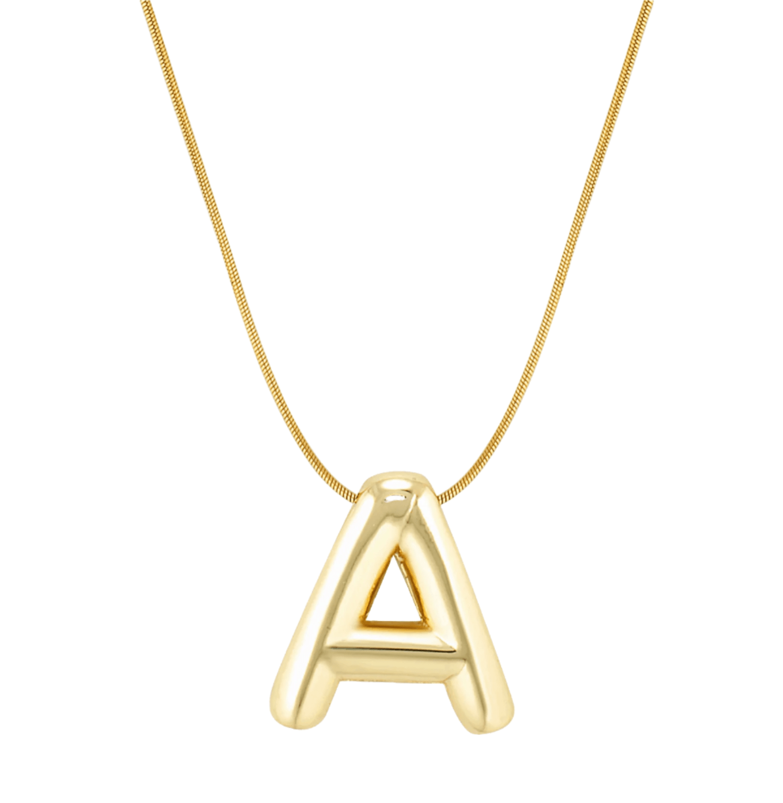 Big balloon shaped letter necklaces