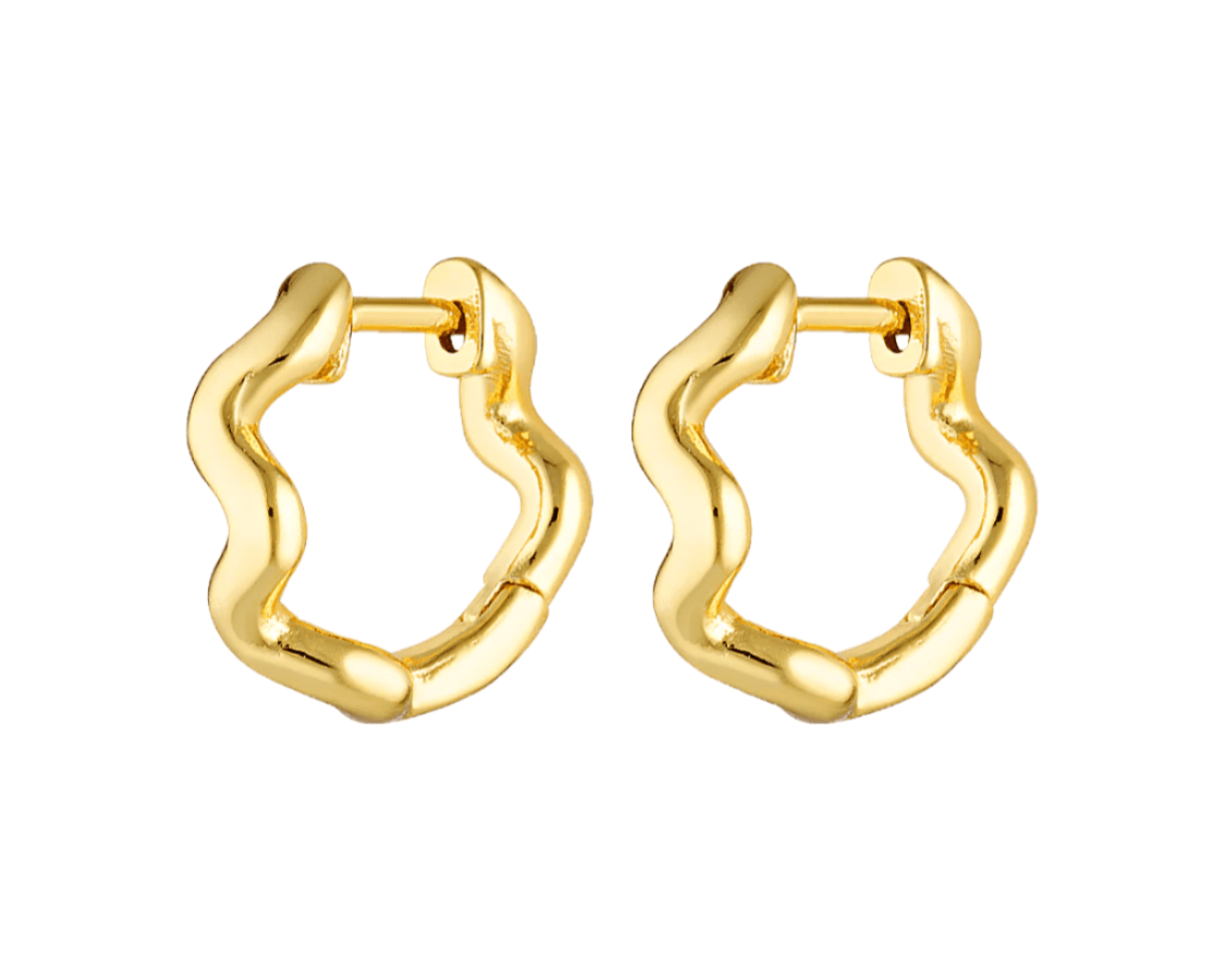 Small gold filled huggies