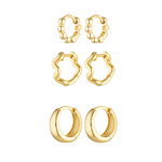 It Girl Stack - 18k Gold Fill huggie earring stack