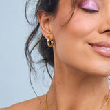 Royale Hoops in wavy design handmade in 18k Gold Vermeil