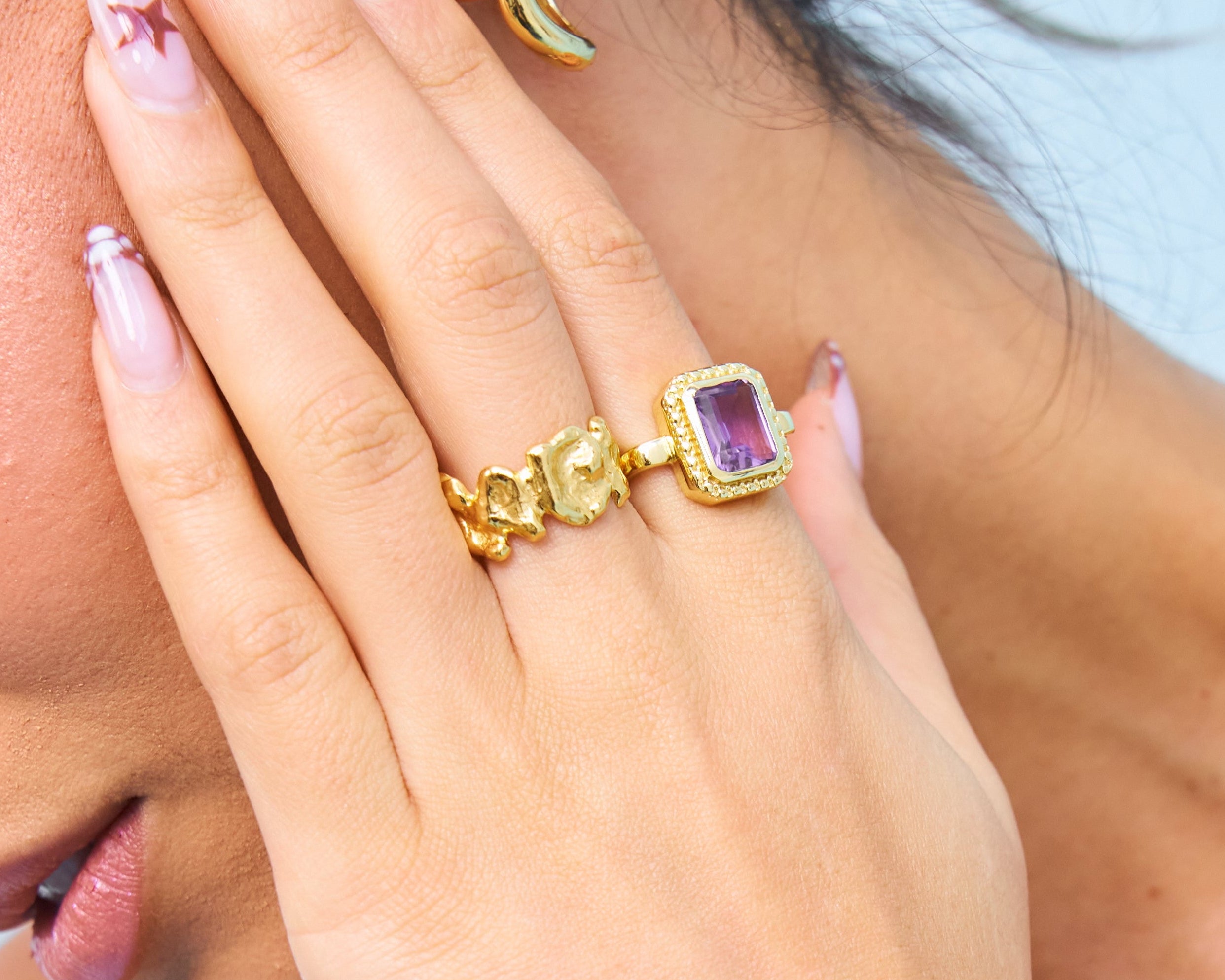 The beautiful Dauphine cocktail Ring in 18k Gold Vermeil