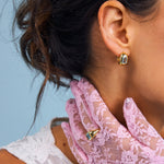 Aquamarine signet ring on 18k gold vermeil setting