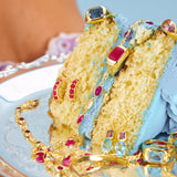 The Fete Collection of semi precious gemstone jewellery shown on Marie Antoinette styling 