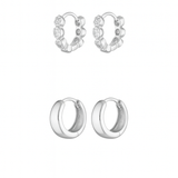 Sterling Silver huggies stack 