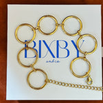Circle link Bixby Bracelet on Bixby packaging