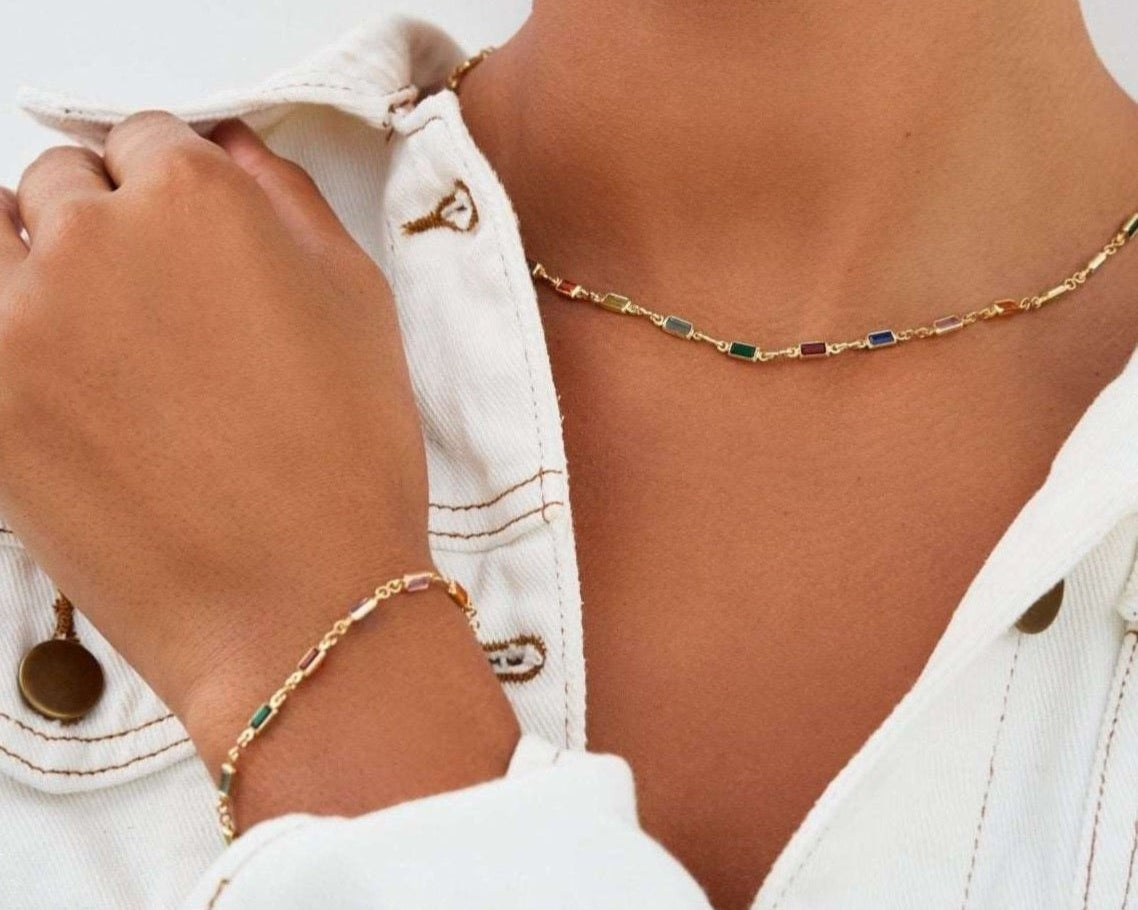 Summer in Rainbow necklace slim