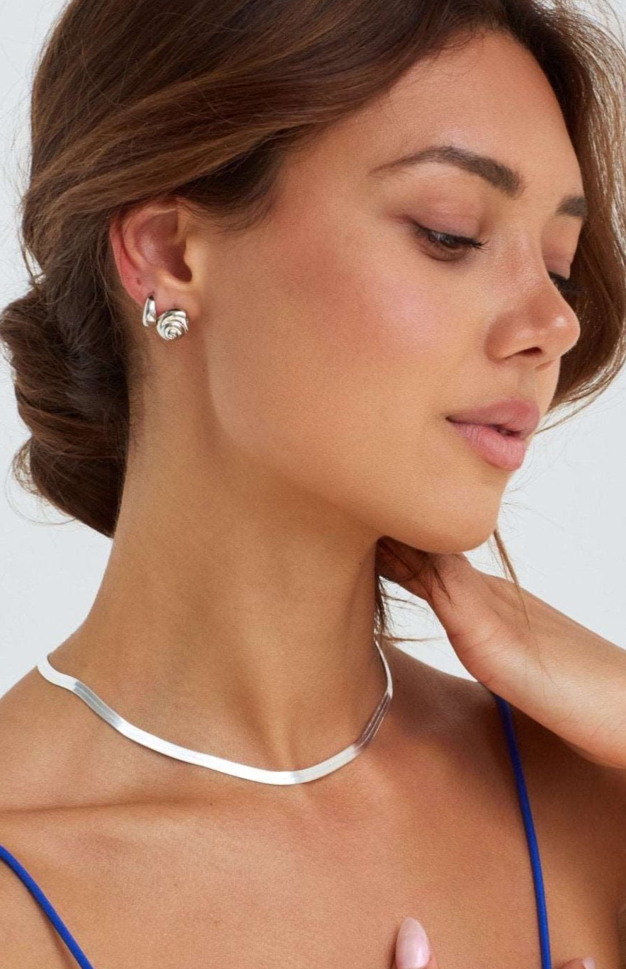 Silver Baby Bubble hoops in a Bixby stack 