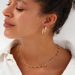 Multicoloured gemstone  necklace slim in Rio 